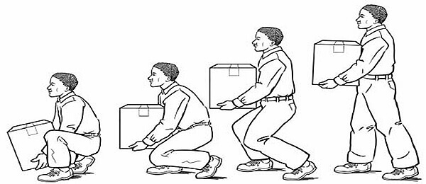 Ole varovainen nostellessasi painavia esineitä