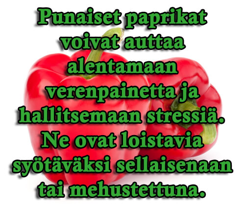 Parhaat syöpää vastustavat vihannekset: punainen paprika