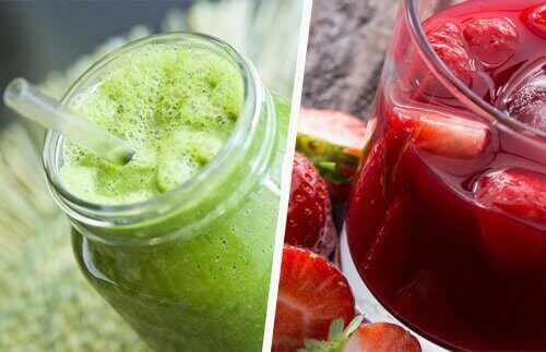 Voit nauttia luonnollisia detox- mehuja, puhdistaaksesi paksusuolta.