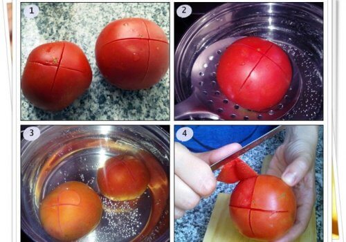 tomaatin kuoriminen