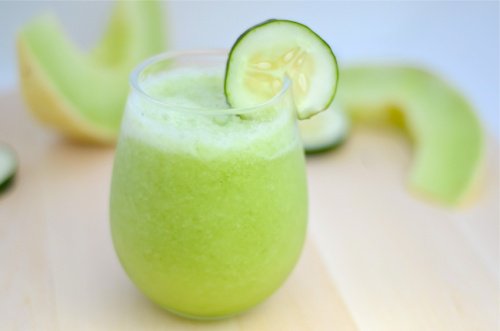 Loistava smoothie painonpudotukseen: meloni, vihreä omena ja kurkku