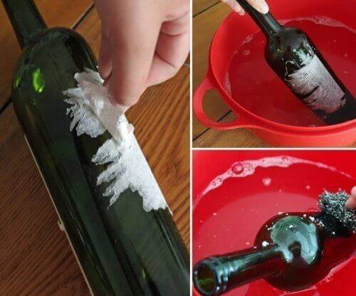 lasipullon valmistelu ja puhdistus