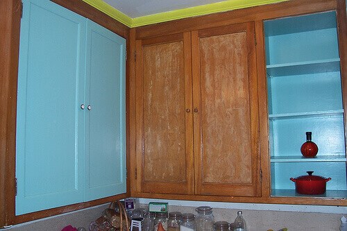 keittiökaapit maalauksessa