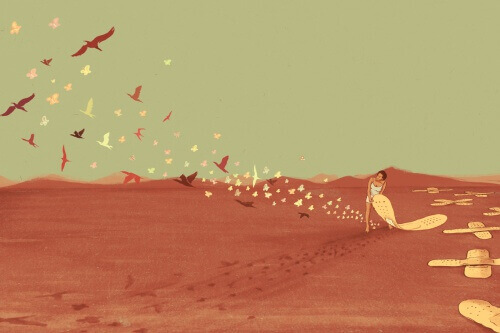 laastarin alta lentää lintuja