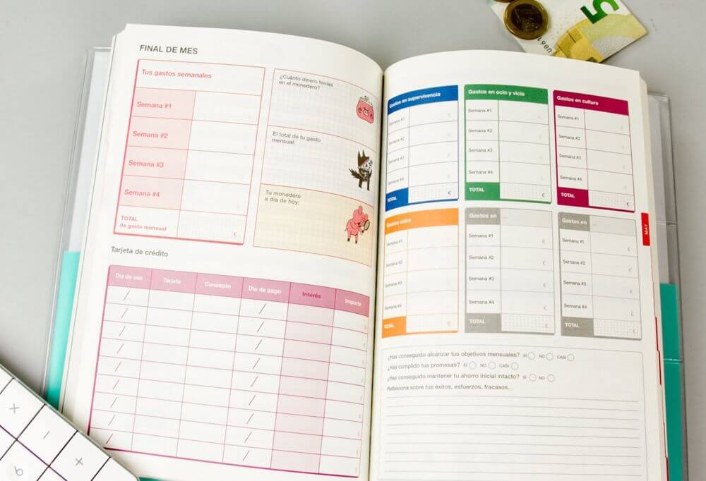 tulot ja menot - kalenteri rahan säästämiseksi