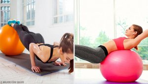 Harjoituksia kuntopallolla