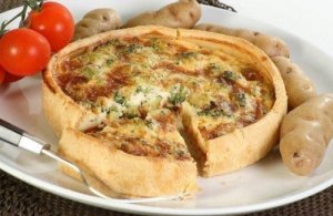 Valmista herkullinen kasvis-juustoquiche