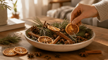 Tuoksusekoitus männystä, appelsiinista ja mausteista